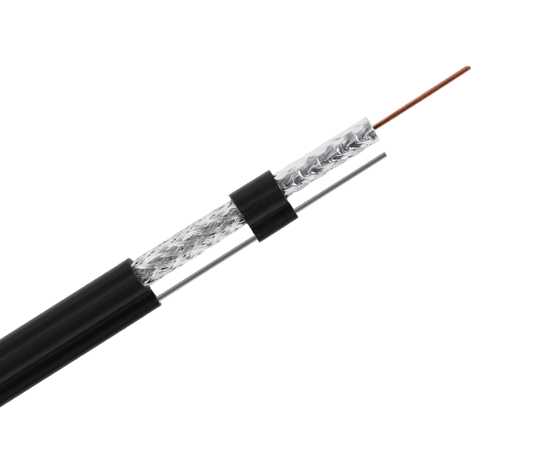 Cavo coassiale da 75 Ohm serie RG6QM — Quad-Shield con Messenger
