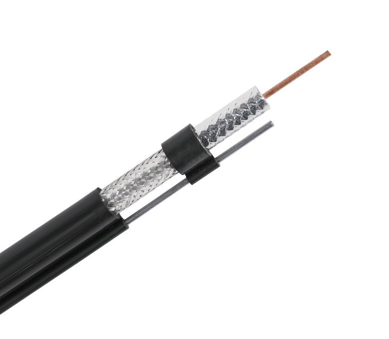 Cavo coassiale standard serie RG11M da 75 Ohm: nastro singolo e treccia con Messenger