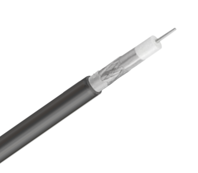 Cavo coassiale con schermatura standard da 75 Ohm serie RG59: nastro singolo e treccia con gelatina